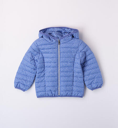 iDO polka dot 100-gram down jacket for girls from 9 months to 8 years PERVINCA-AZZURRO-6WF6