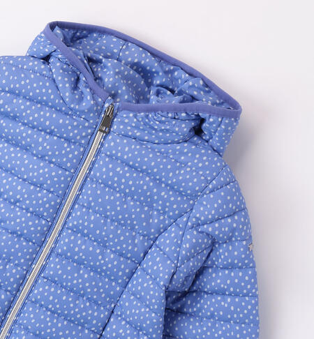 iDO polka dot 100-gram down jacket for girls from 9 months to 8 years PERVINCA-AZZURRO-6WF6