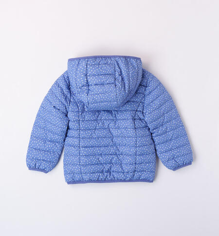 iDO polka dot 100-gram down jacket for girls from 9 months to 8 years PERVINCA-AZZURRO-6WF6