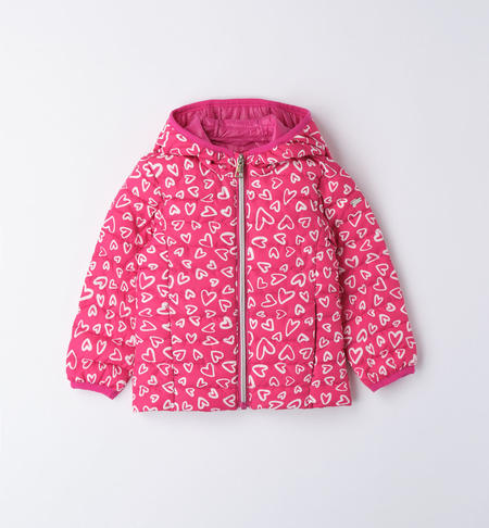 Piumino bambina modello 100 grammi a cuori da 9 mesi a 8 anni iDO PANNA-FUCSIA-6WF4