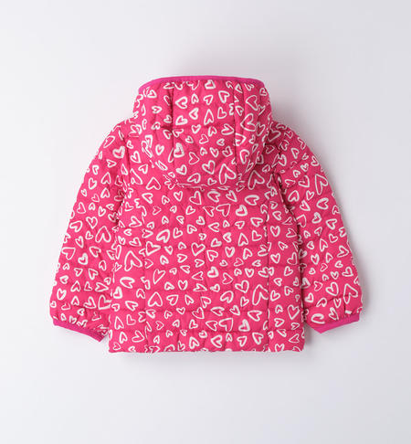 Piumino bambina modello 100 grammi a cuori da 9 mesi a 8 anni iDO PANNA-FUCSIA-6WF4