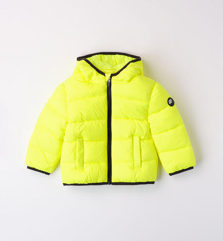 iDO padded jacket for boys aged 9 months to 8 years GIALLO FLUO-1499