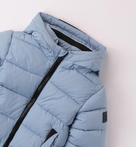 iDO light blue winter down jacket for boys from 9 months to 8 years AZZURRO-3873
