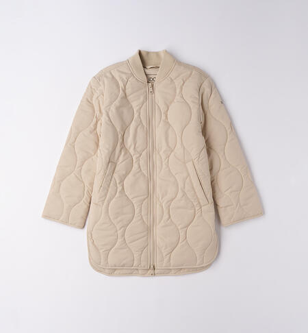 Piumino lungo per ragazza BEIGE