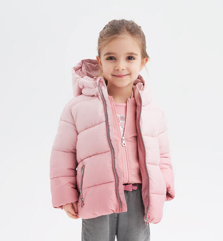 iDO padded dégradé jacket for girls aged 9 months to 8 years ROSA-ROSA-6WL5