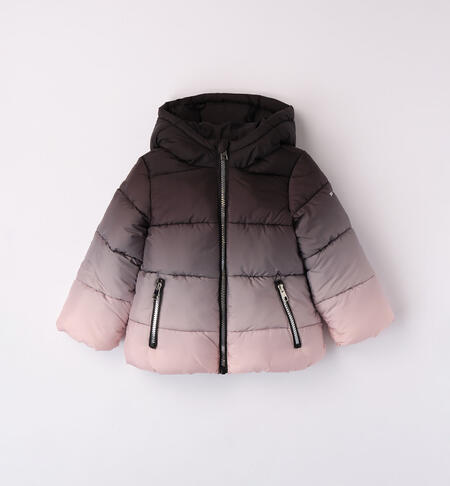 iDO padded dégradé jacket for girls aged 9 months to 8 years ROSA-NERO-6WH4