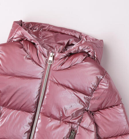 iDO pearly padded jacket for girls from 9 months to 8 years MAUVE-3023
