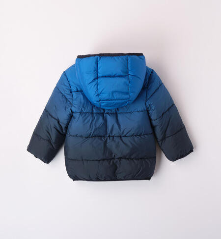 iDO reversible blue down jacket for boys from 9 months to 8 years ROYAL-NAVY-6WH8