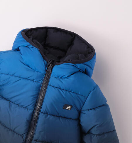 iDO reversible blue down jacket for boys from 9 months to 8 years ROYAL-NAVY-6WH8