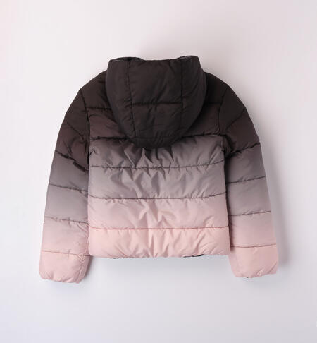 iDO gradient down jacket for girls from 8 to 16 years ROSA-NERO-6WH4