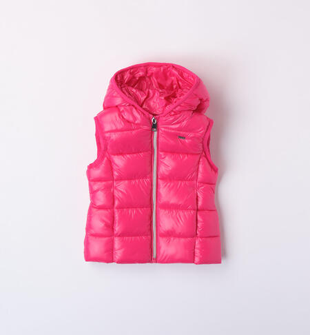 iDO fuchsia down gilet for girls from 9 months to 8 years FUXIA-2355
