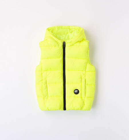 iDO sleeveless padded jacket for boys aged 9 months to 8 years GIALLO FLUO-1499
