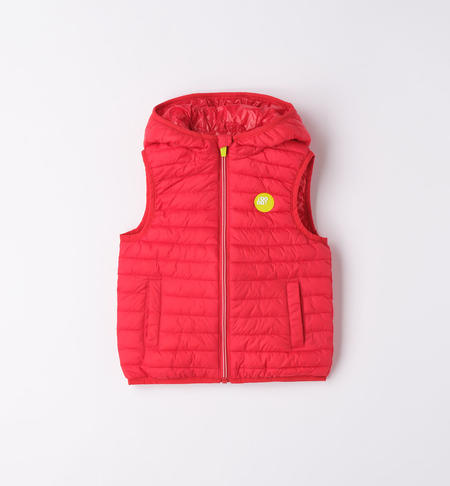 iDO sleeveless wadding padding jacket for boys from 9 months to 8 years ROSSO-2256
