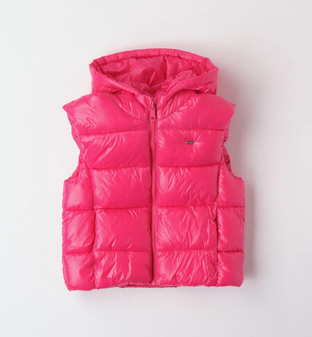 iDO down gilet for girls from 8 to 16 years FUXIA-2355
