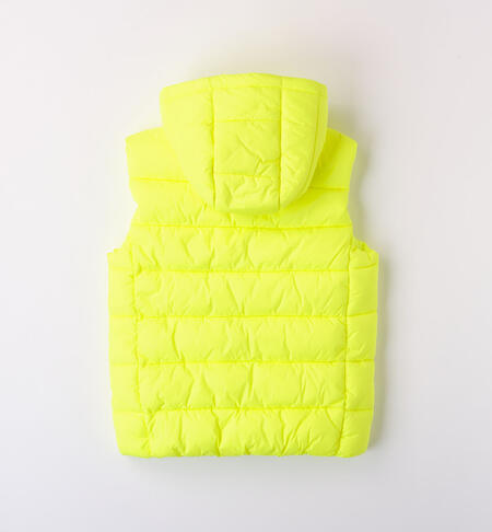iDO down gilet for boys from 8 to 16 years GIALLO FLUO-1499
