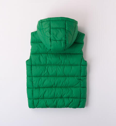 iDO down gilet for boys from 8 to 16 years VERDE-5156