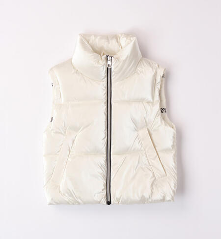 iDO down gilet for girls from 8 to 16 years PANNA-0112