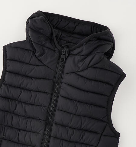 Piumino smanicato ragazza NERO-0658