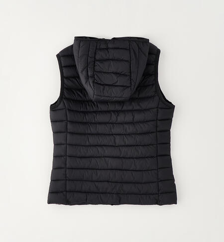 Piumino smanicato ragazza NERO-0658