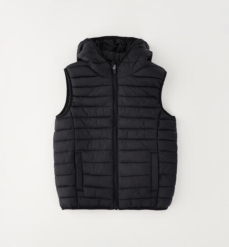 Piumino smanicato ragazzo NERO-0658