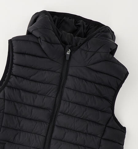 Piumino smanicato ragazzo NERO-0658