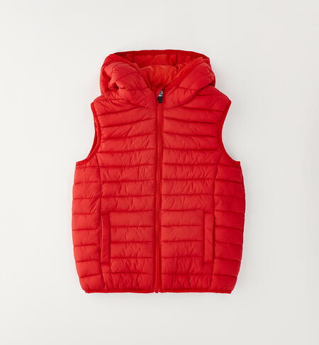 Piumino smanicato ragazzo ROSSO-2236