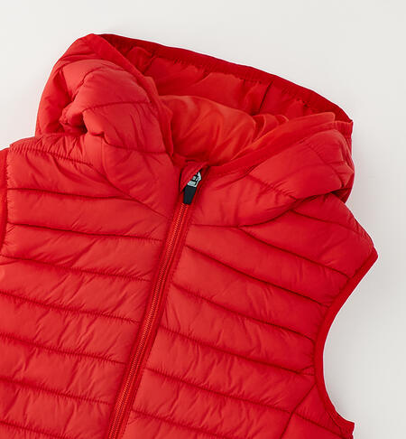 Piumino smanicato ragazzo ROSSO-2236