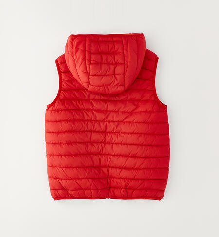 Piumino smanicato ragazzo ROSSO-2236