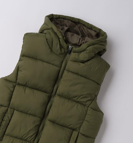 Piumino smanicato ragazzo VERDE SALVIA-4951