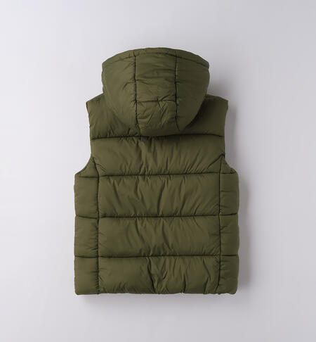 Piumino smanicato ragazzo VERDE SALVIA-4951