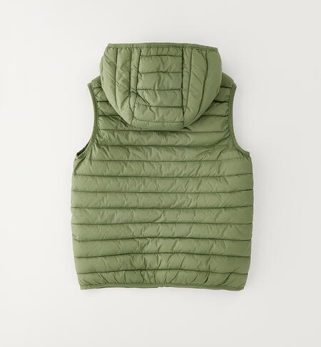 Piumino smanicato ragazzo VERDE SALVIA-5454