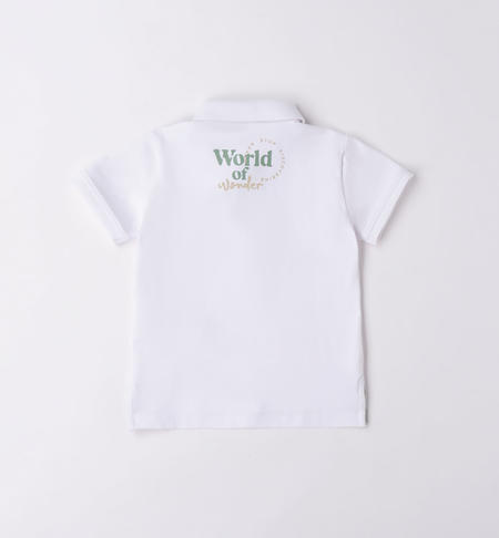 iDO cactus polo shirt for boys from 9 months to 8 years BIANCO-0113