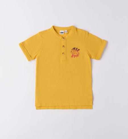 Polo bambino grande stampa dietro da 9 mesi a 8 anni iDO GIALLO-1614