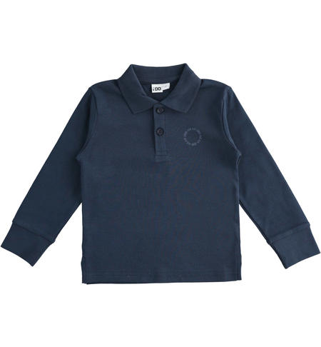 Cotton polo shirt for boys from 9 months to 8 years iDO NAVY-3885