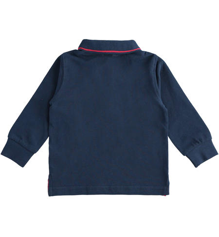Long sleeve boy polo shirt from 9 months to 8 years iDO NAVY-3885