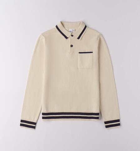 Polo bambino manica lunga ECRU-0124