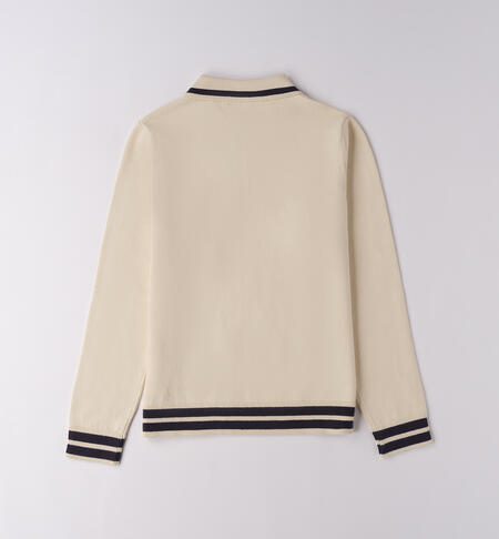 Polo bambino manica lunga ECRU-0124