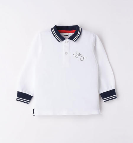 Boy's classic polo shirt WHITE