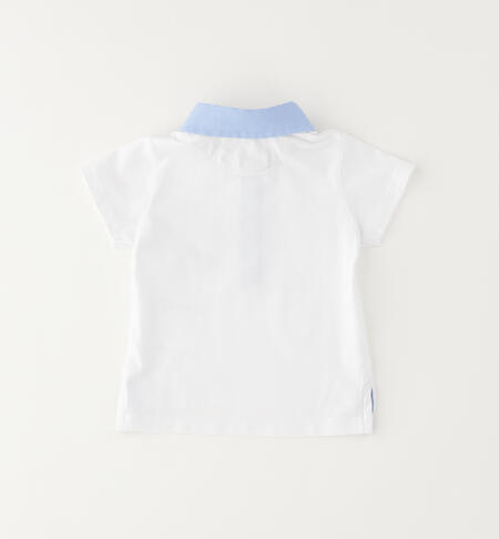 Baby polo shirt BIANCO-AZZURRO-8023