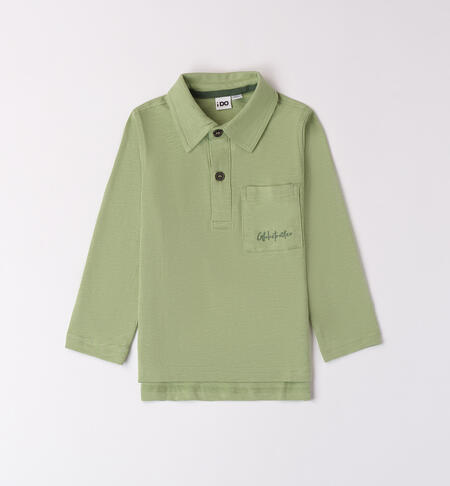 Cotton polo shirt for boys GREEN