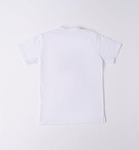 iDO short-sleeved polo shirt for boys from 8 to 16 years BIANCO-0113