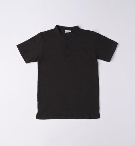 iDO short-sleeved polo shirt for boys from 8 to 16 years NERO-0658