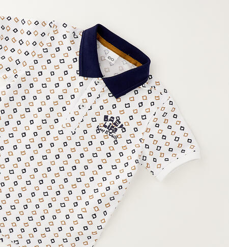 Baby boy polo shirt BIANCO-BLU-6BWU