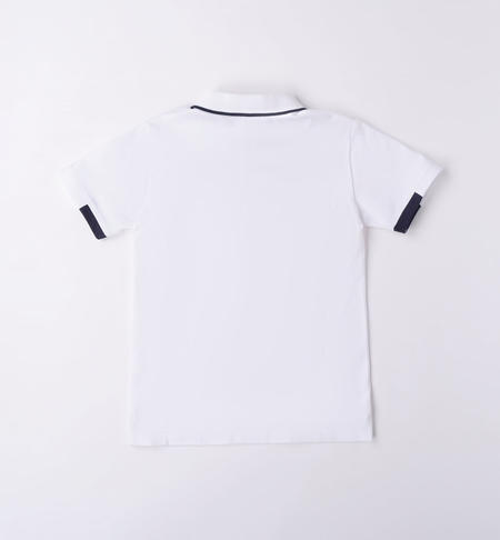 iDO piqué polo shirt for boys from 8 to 16 years BIANCO-0113