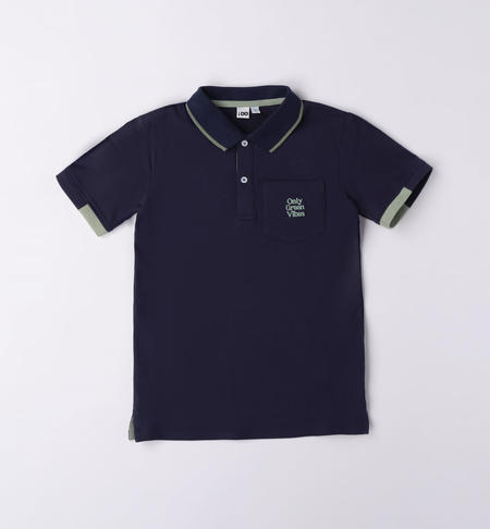 iDO piqué polo shirt for boys from 8 to 16 years NAVY-3854