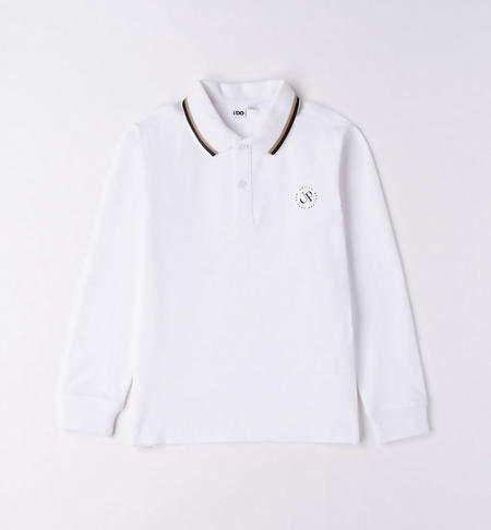 Polo ragazzo manica lunga BIANCO