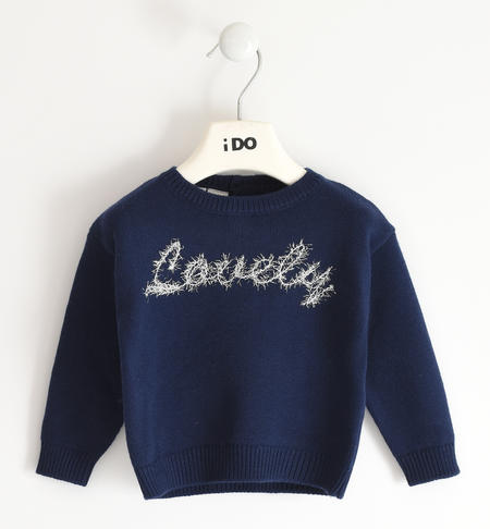 Pullover bambina in tricot BLU