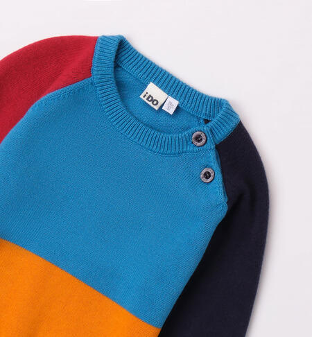 iDO colourful jumper for boys from 9 months to 8 years TURCHESE-4027