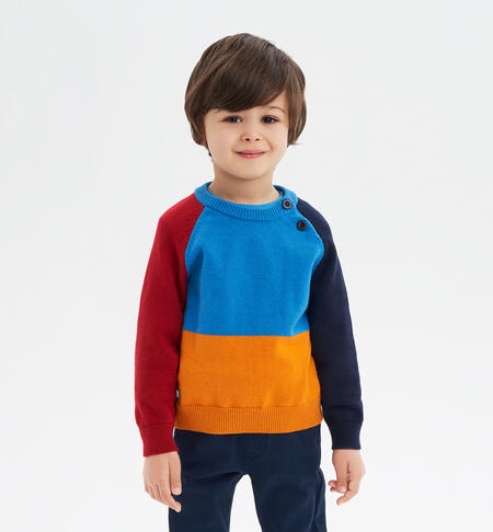 iDO colourful jumper for boys from 9 months to 8 years TURCHESE-4027