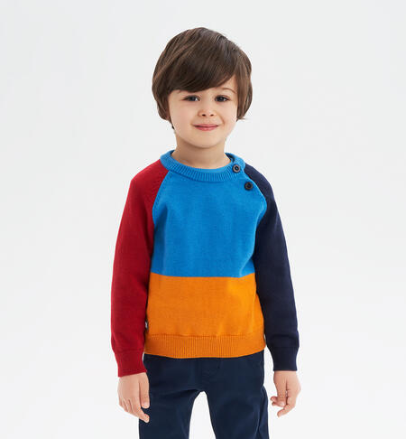 Boys' colourful jumper LIGHT BLUE